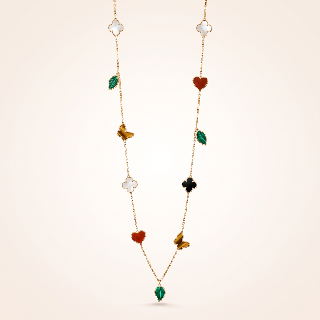 Alhambra Garden Charm Long Necklace