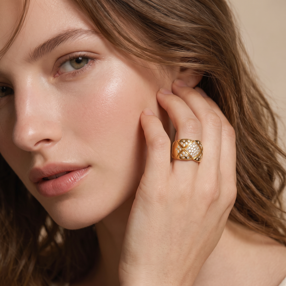 C Crush Pavé Large Model Ring