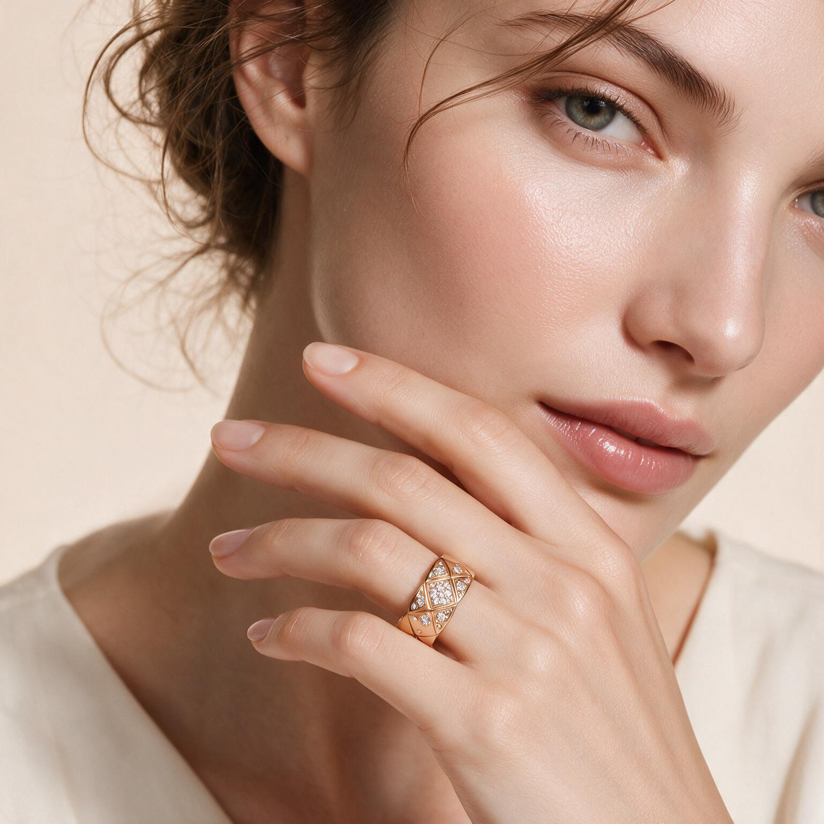 C Crush Paved Small Model Ring