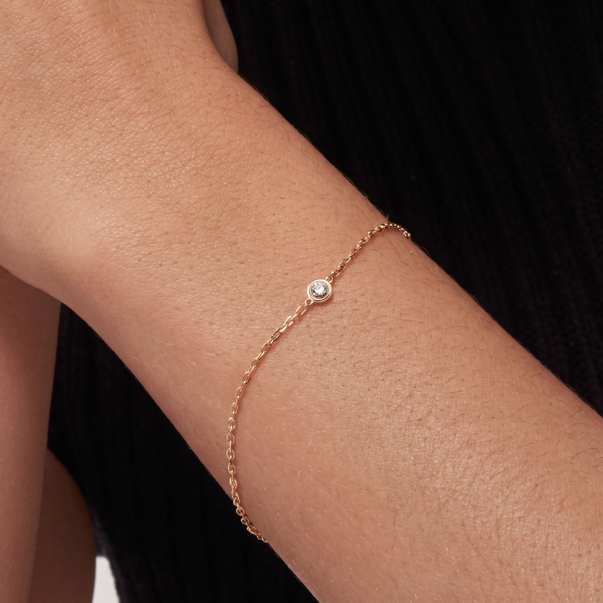 D'Amour 1 Diamond On Chain Bracelet