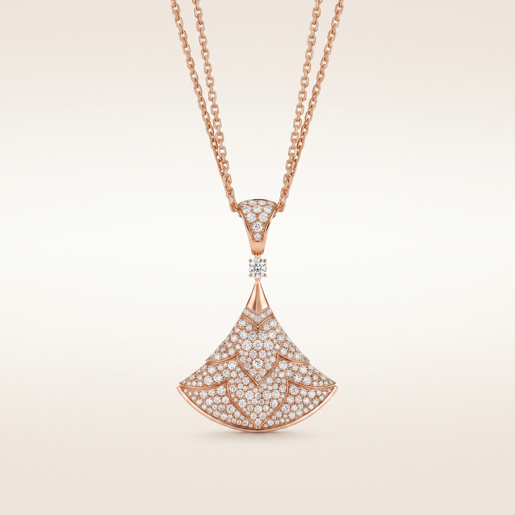 Diva's Dream Full Paved Long Necklace