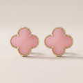 Magic Alhambra Pink Opal Earrings