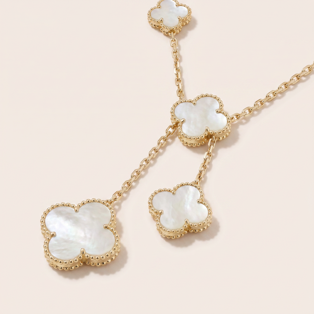 Magic Alhambra Six Motifs Mother Of Pearl Clover Necklace