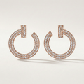 T T1 Open Pavé Hoop Earrings