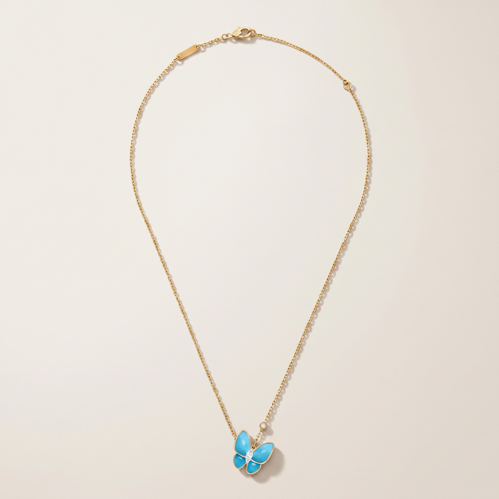 Two Butterfly Turquoise Necklace