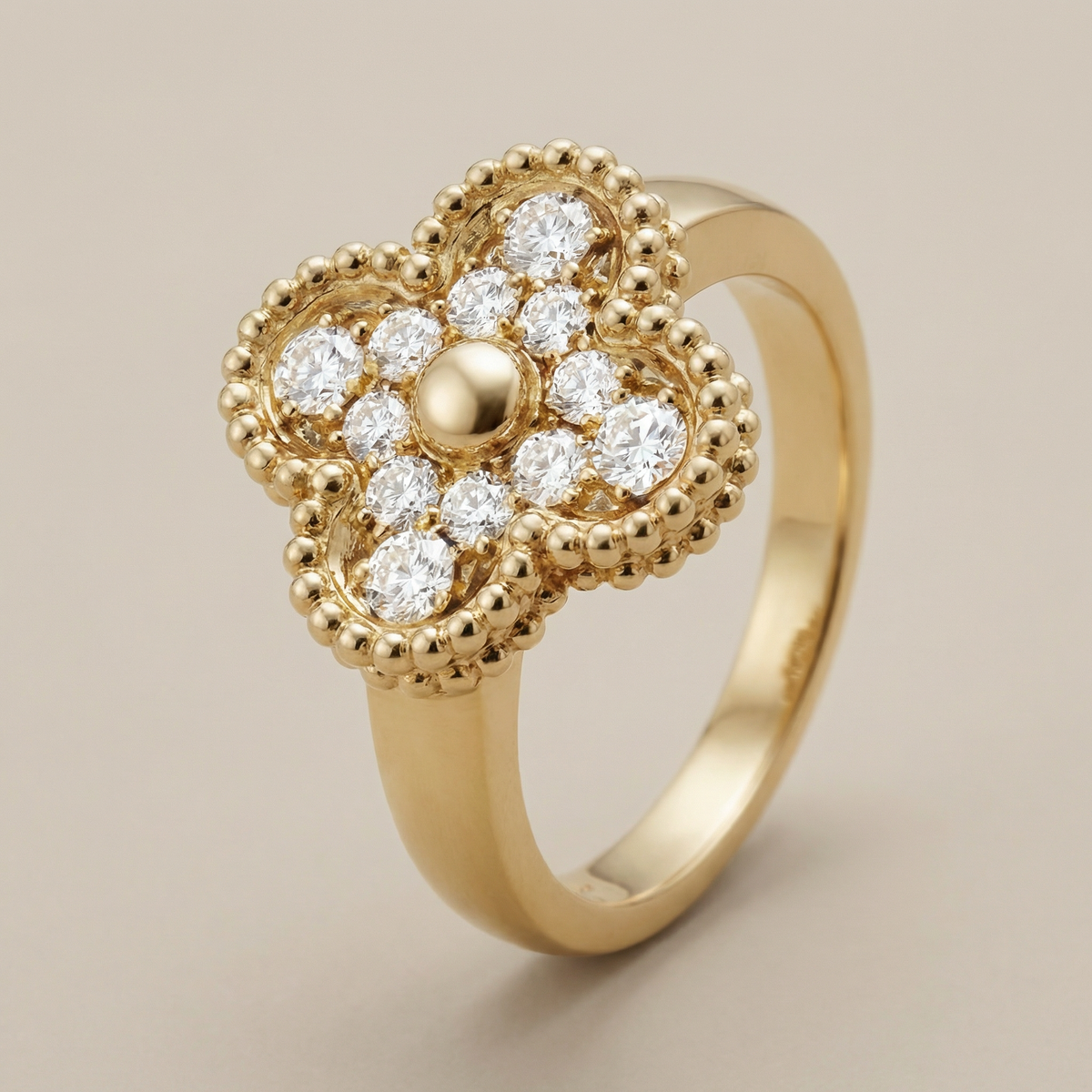 Vintage Alhambra Pavé Ring