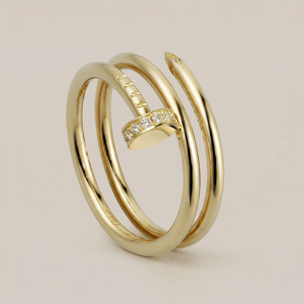 Juste Un Clou Pavé Style Double Row Diamonds Ring