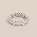 Fleurette Floral Eternity Pavé Diamonds Ring