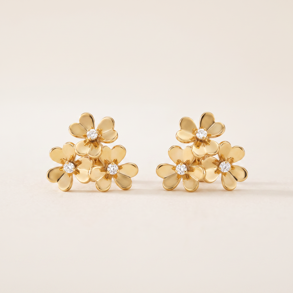 Frivole 3 Flowers Mini Model Earrings
