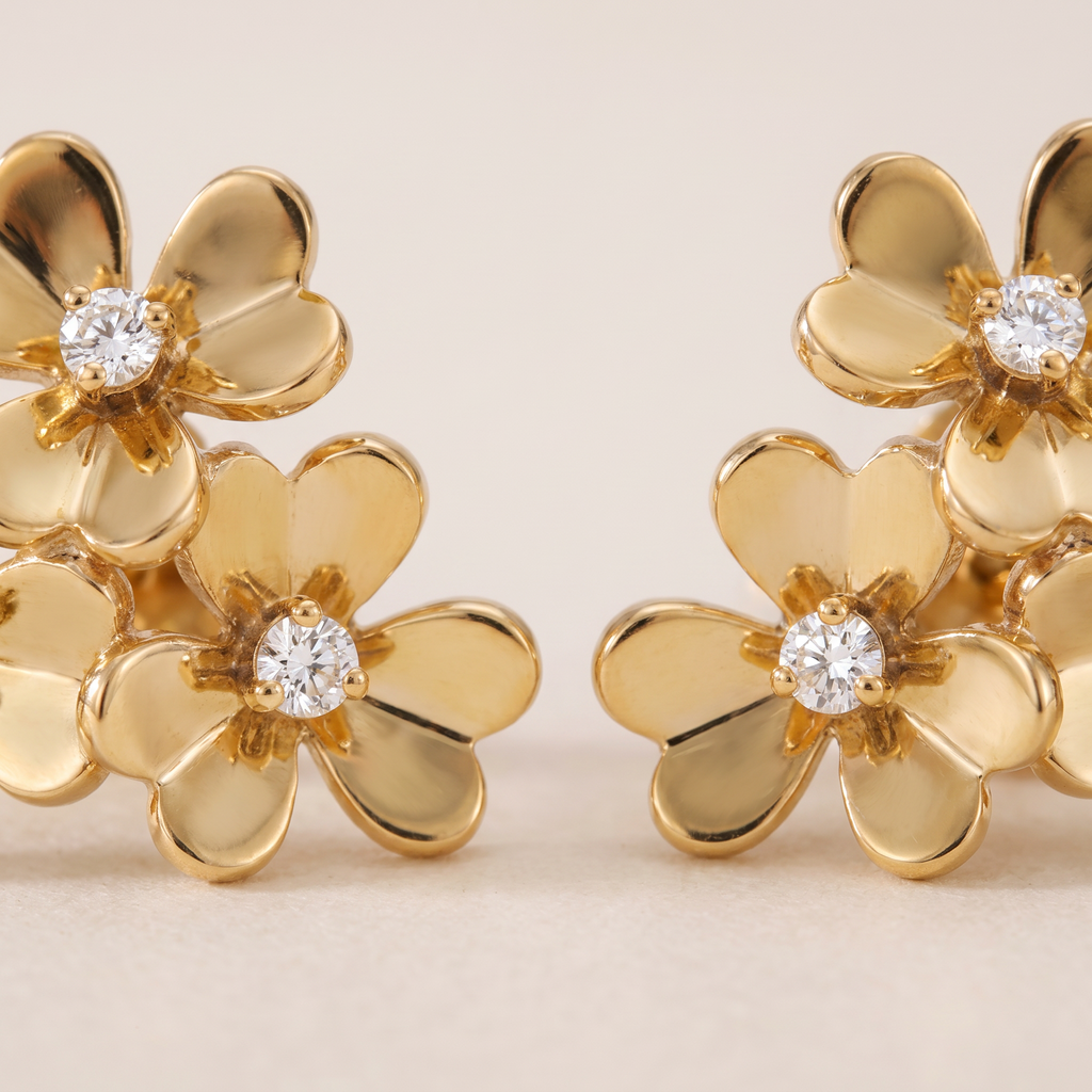 Frivole 3 Flowers Mini Model Earrings