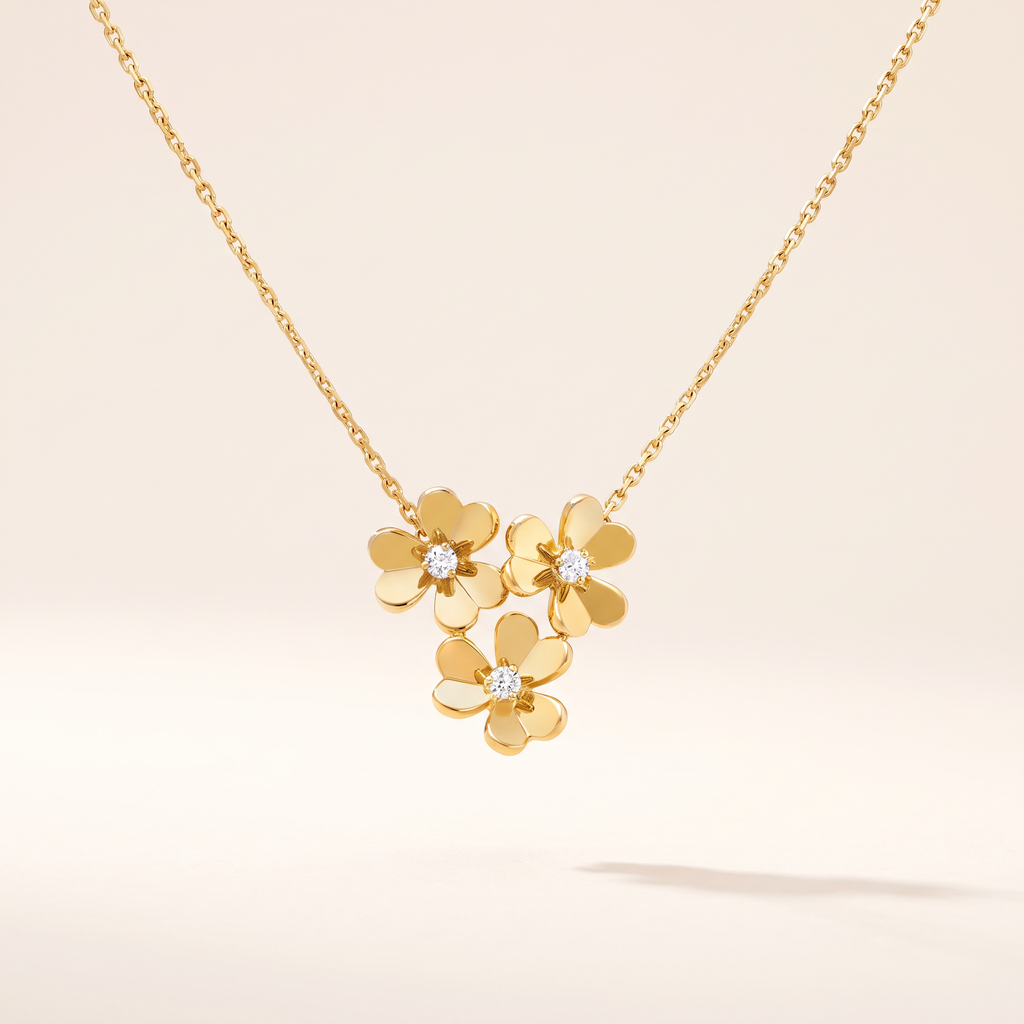 Frivole 3 Flowers Mini Model Necklace