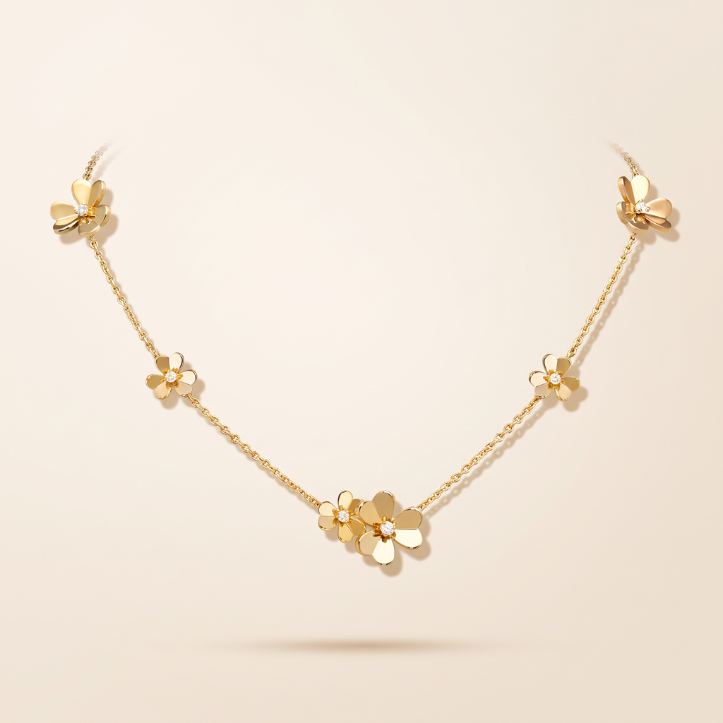 Frivole 9 Flowers Mini Model Necklace
