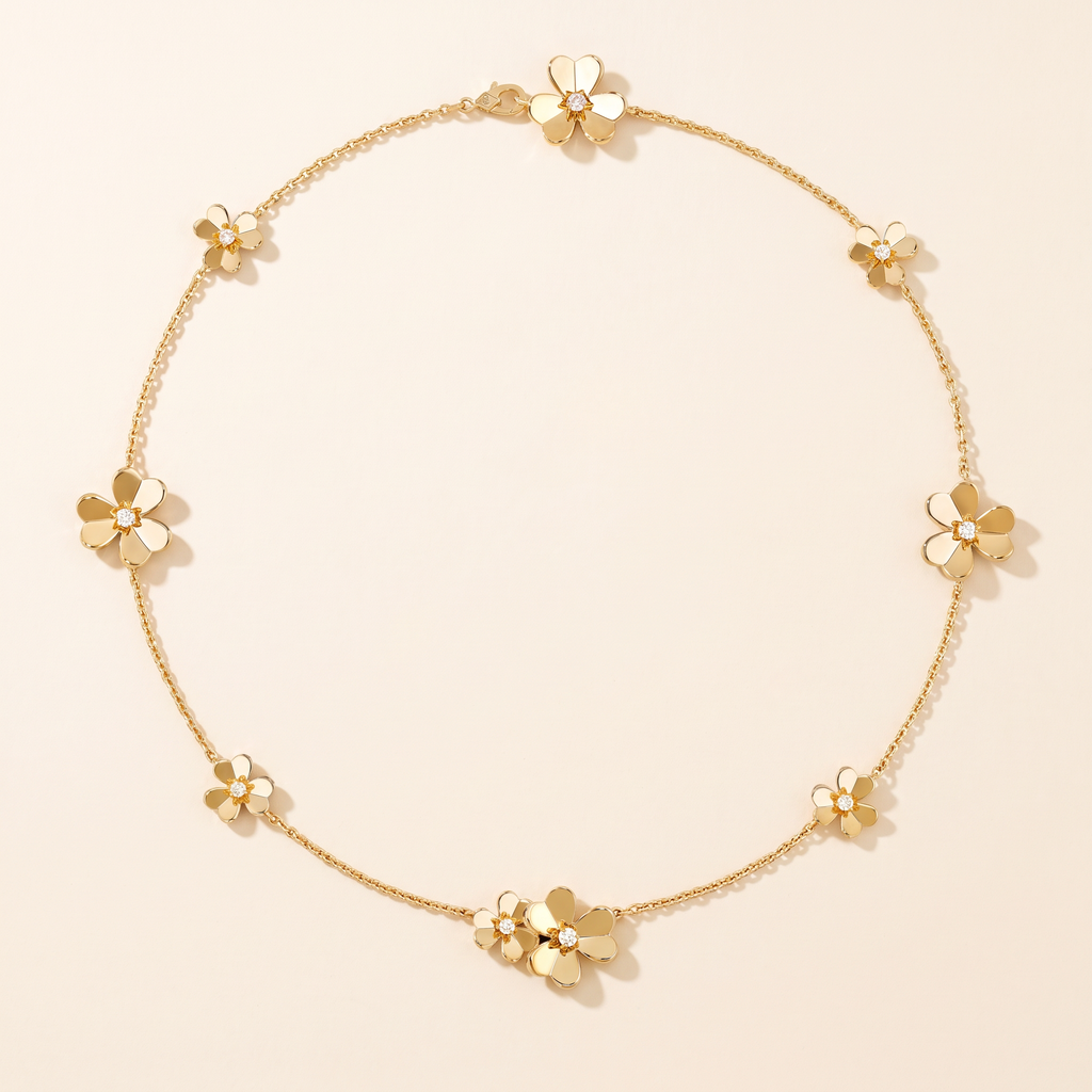 Frivole 9 Flowers Mini Model Necklace