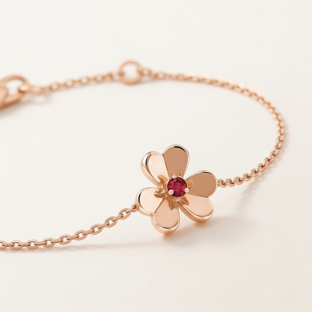 Frivole Ruby Clover Bracelet