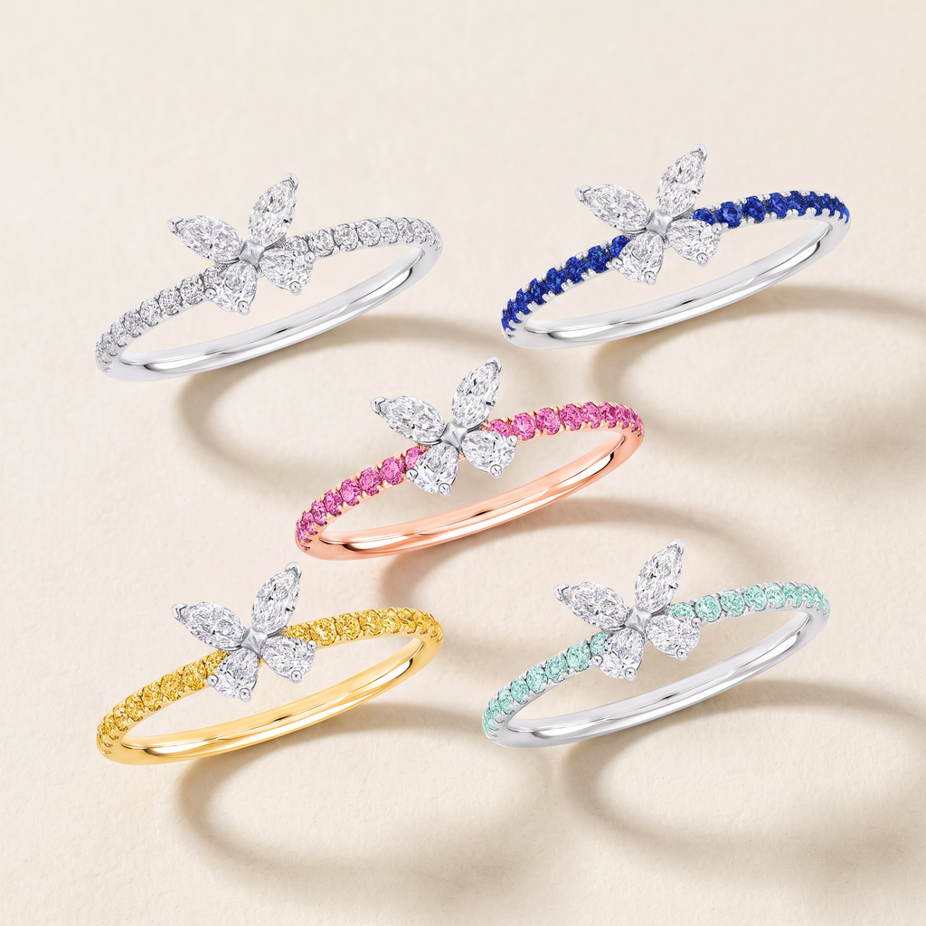 G Mini Butterfly Pavé Ring