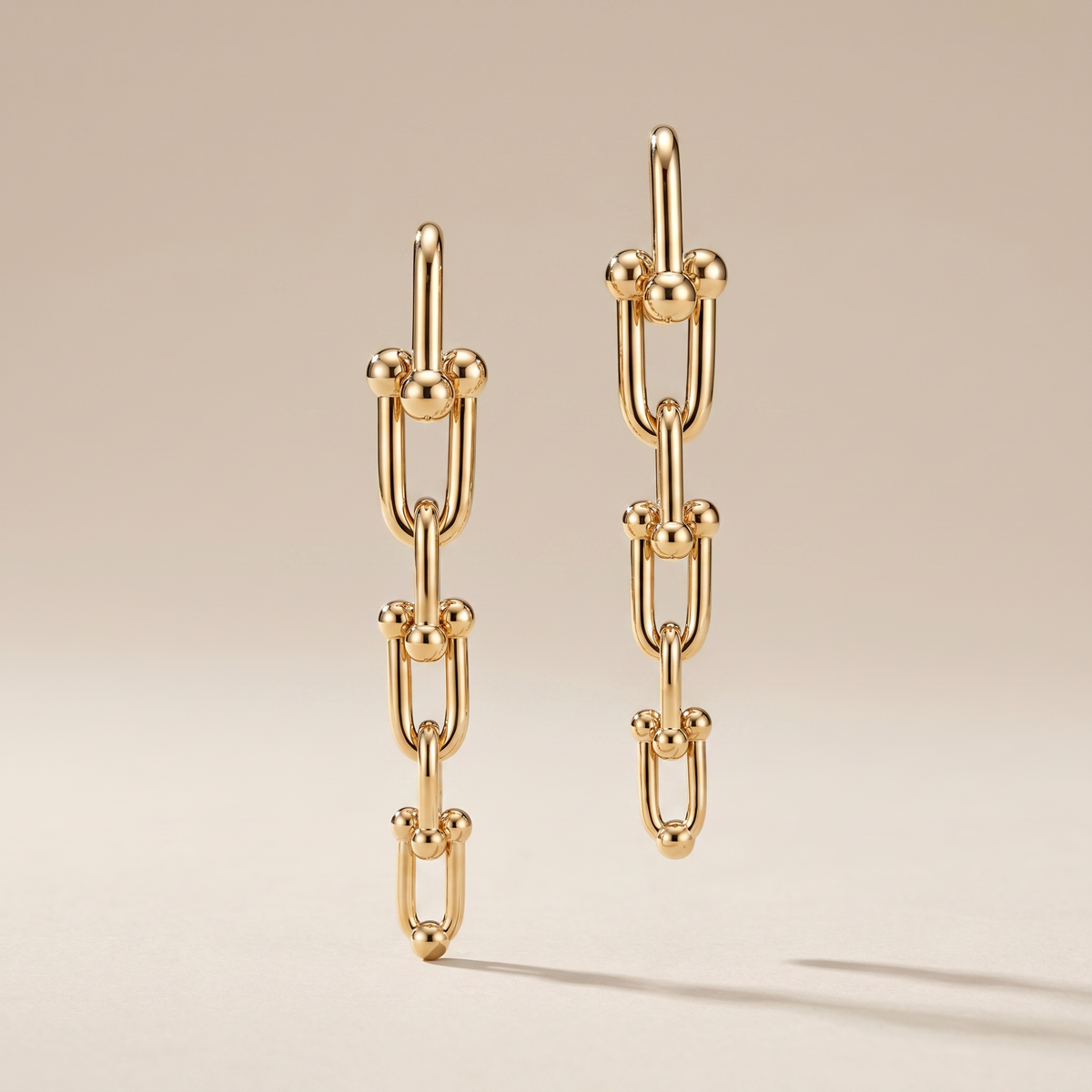 Graduated Link Drop Earrings