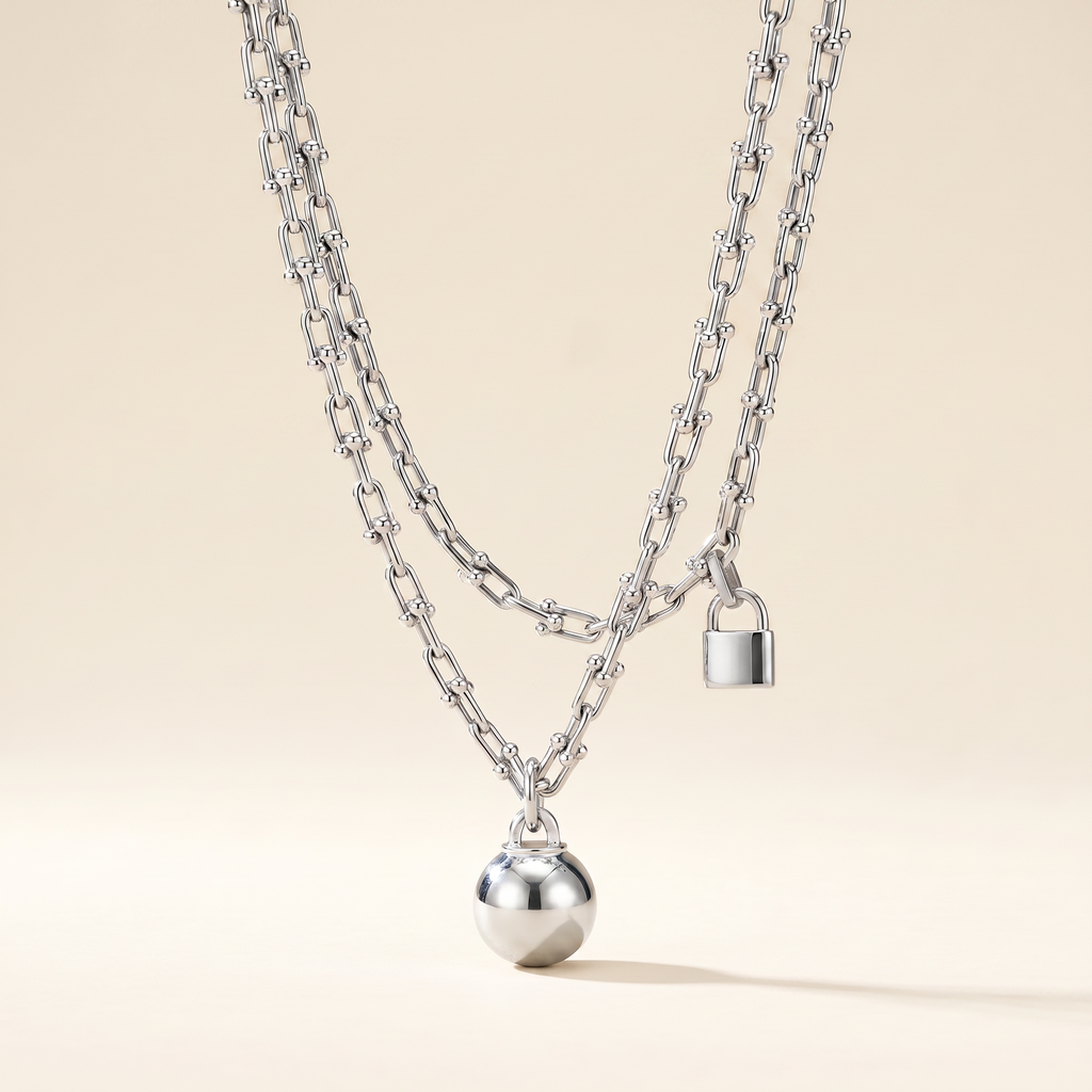 HardWear White Lock Sphere Pendant Necklace