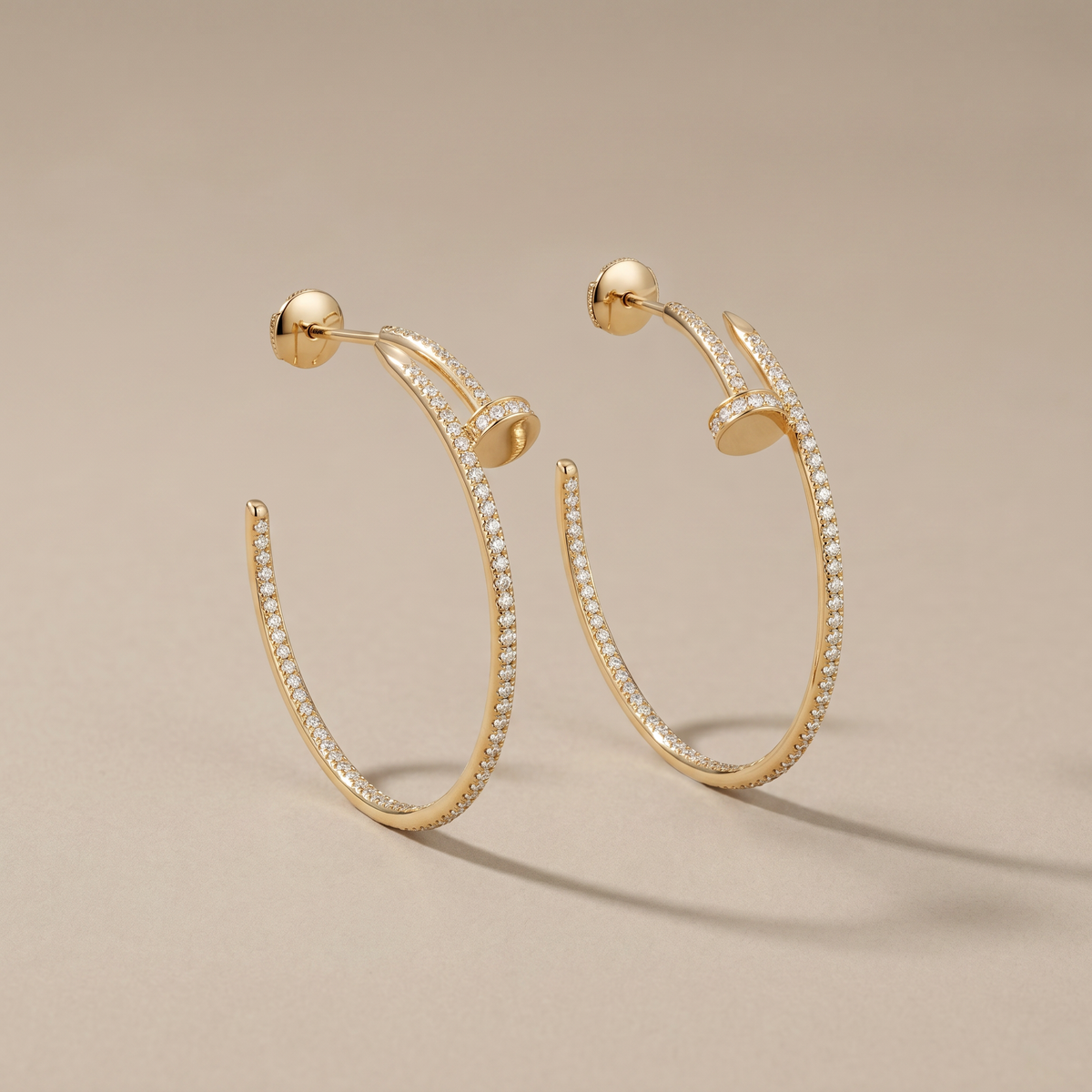 Juste Un Clou Pavé Diamonds Hoop Earrings