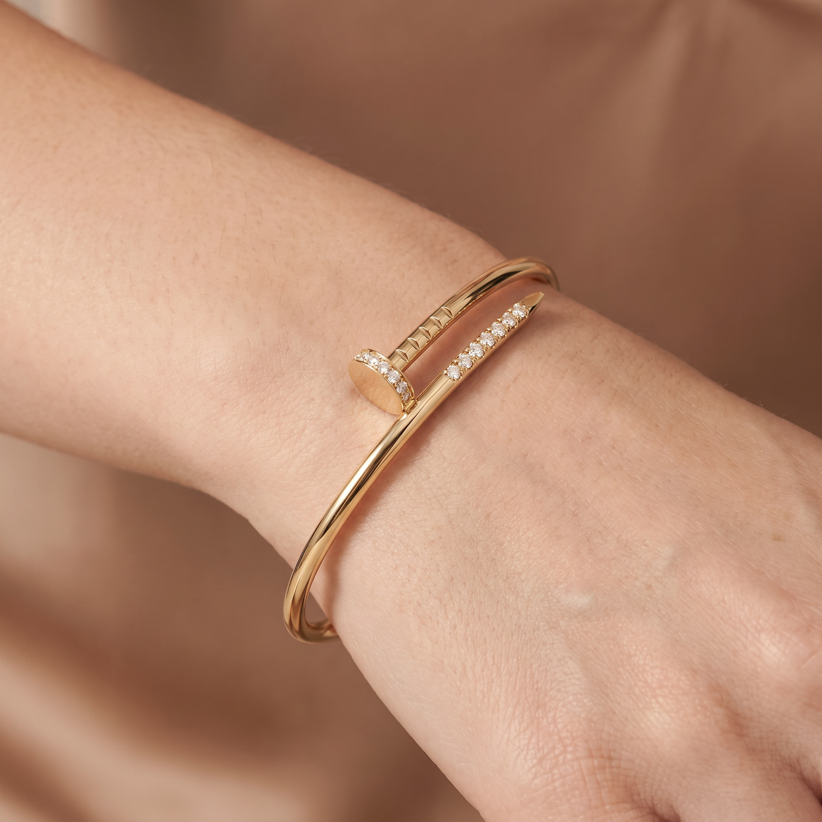 Juste un Clou Pavé Nail Bangle Bracelet