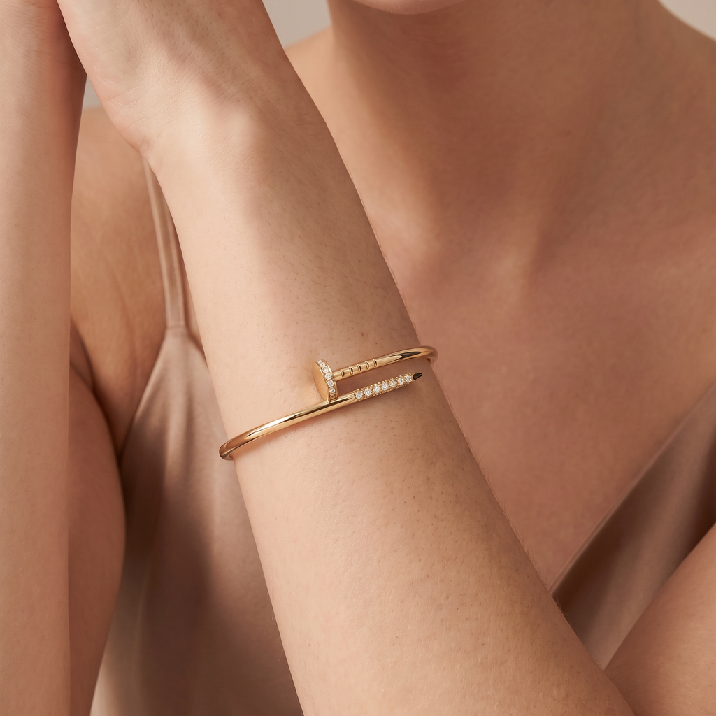 Juste un Clou Pavé Nail Bangle Bracelet