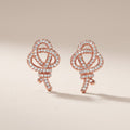 Keys Woven Pavé Diamonds Earrings