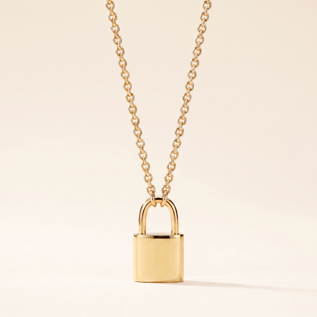 Lock Pendant Chain Necklace