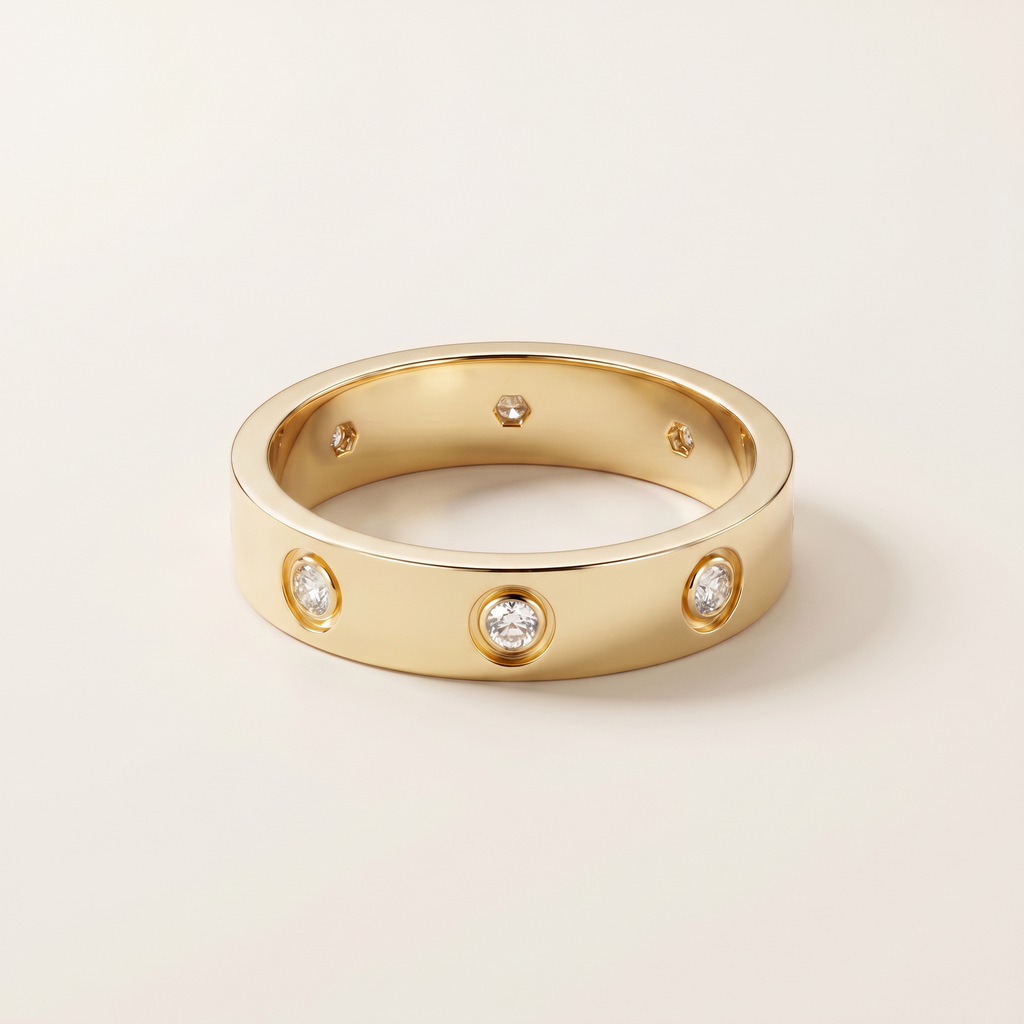 Love 8 Diamonds Wedding Ring