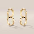 Love Double Pavé Diamonds Hoop Earrings