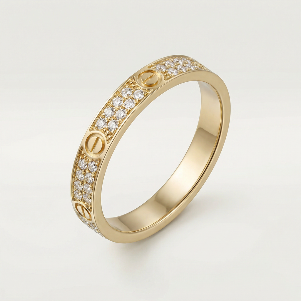 Love Pavé Slim Ring
