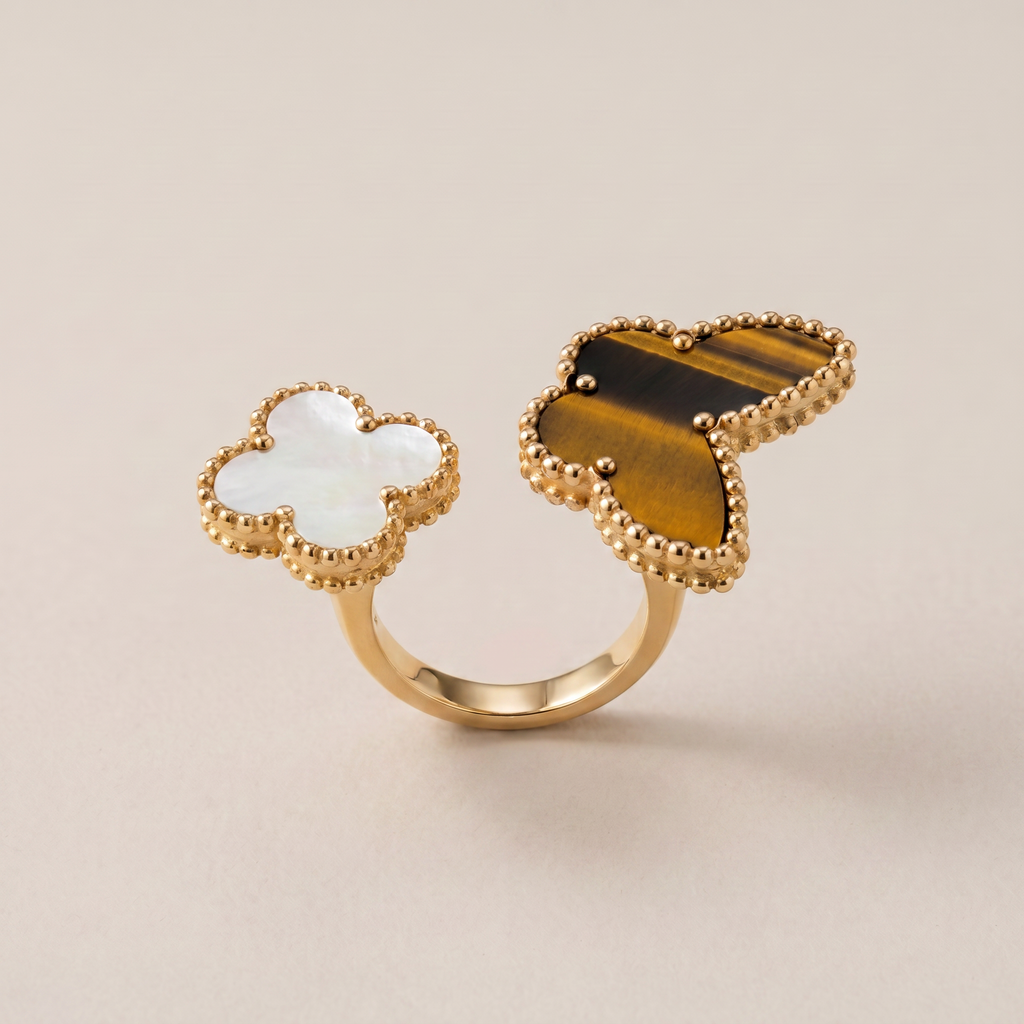 Lucky Alhambra Inspired Between The Finger Ring