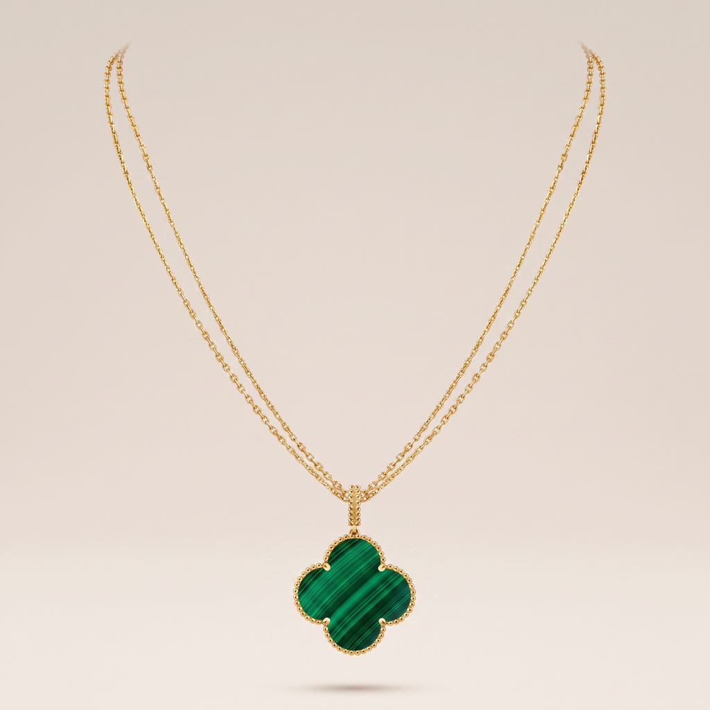 Magic Alhambra Malachite Necklace