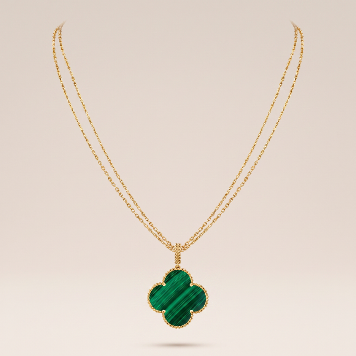 Magic Alhambra Malachite Necklace
