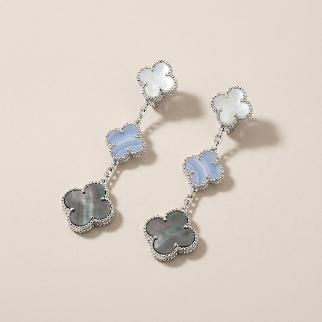 Magic Alhambra Three Motifs Earrings