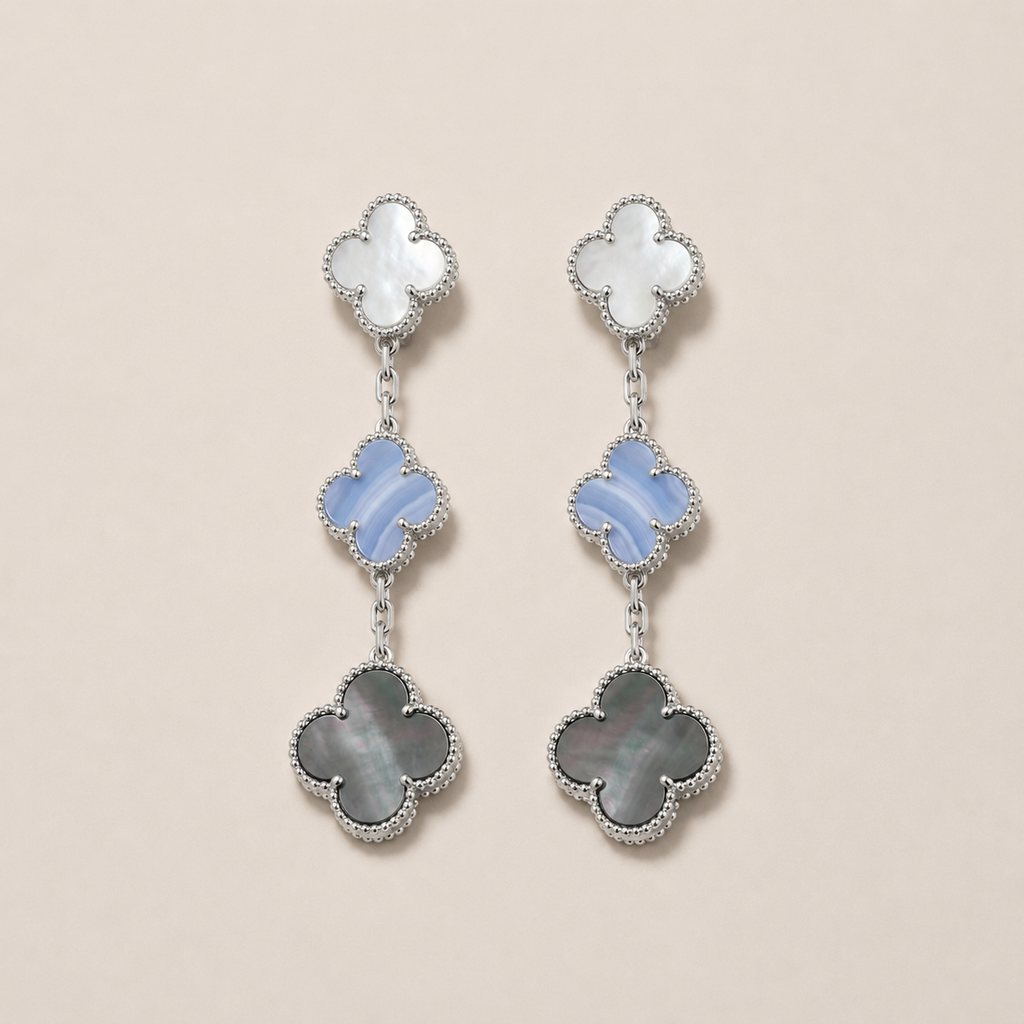Magic Alhambra Three Motifs Earrings