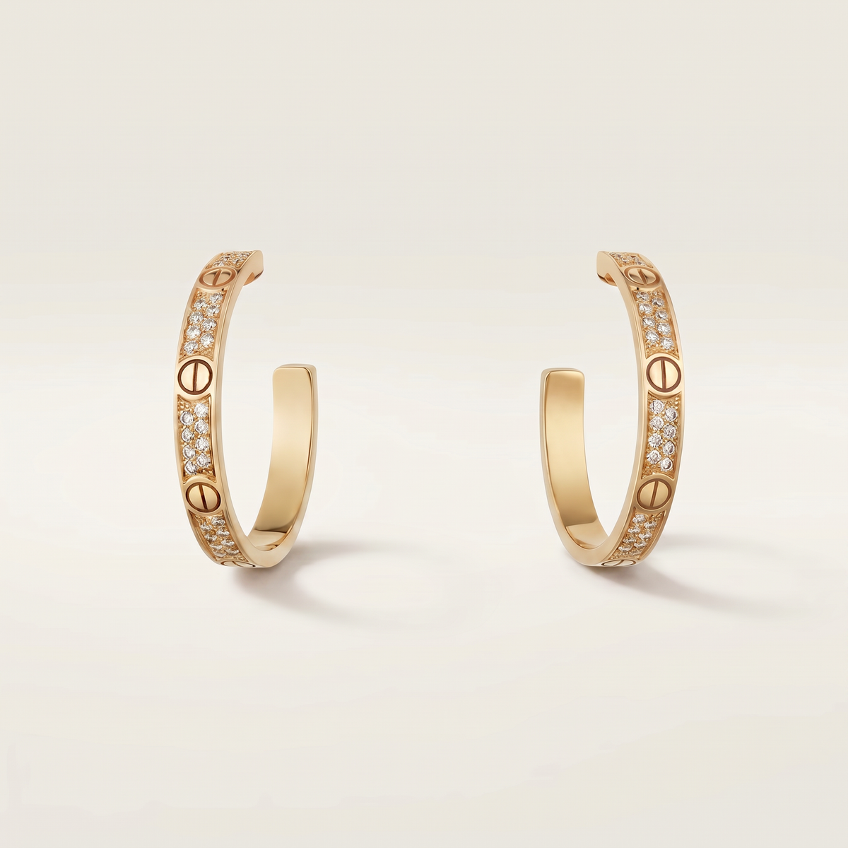 Medium Love Pavé Hoop Earrings