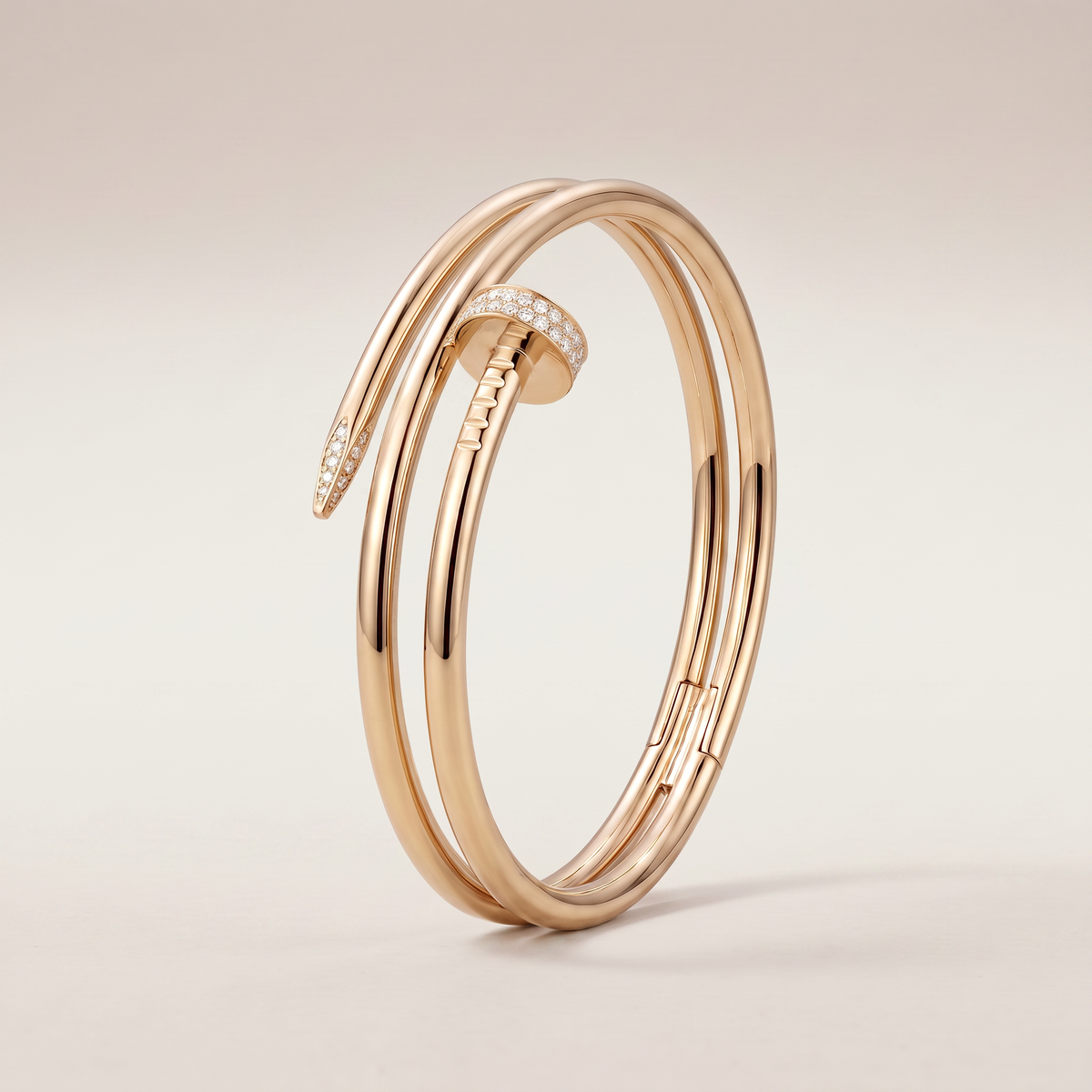 Juste Un Clou Pavé Diamonds Double Wrap Bangle Bracelet
