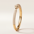 Panthere Pavé Diamond Head Open Bangle Bracelet
