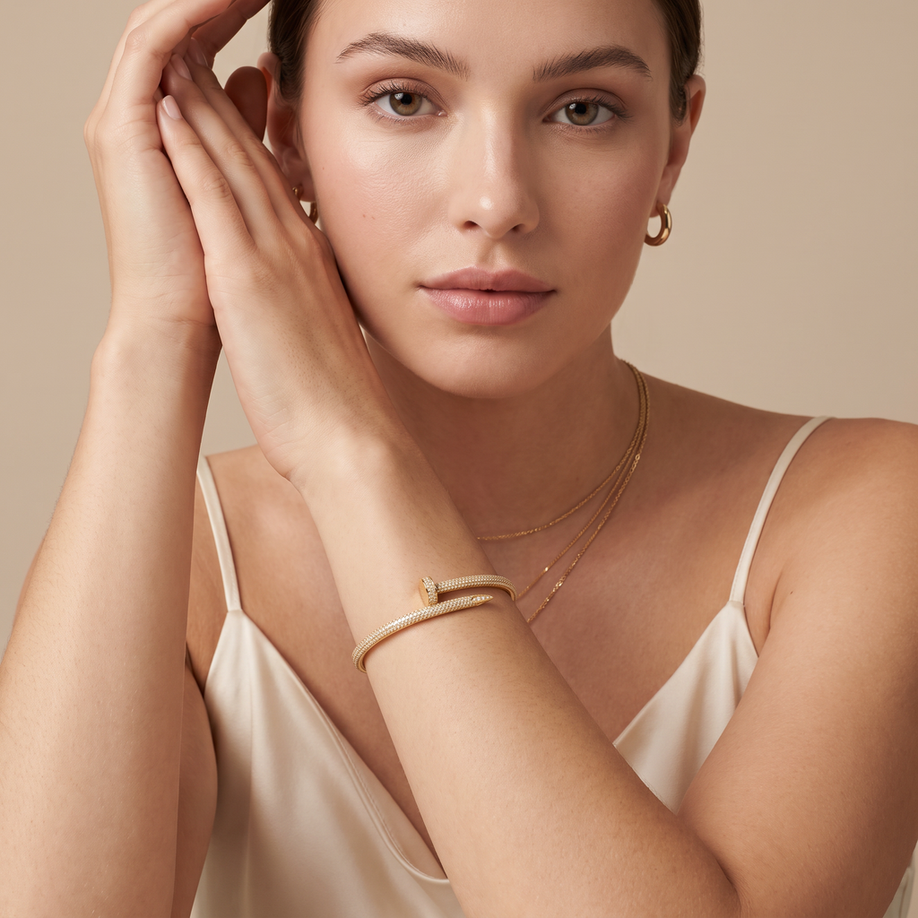Juste Un Clou Pavé Diamonds Bangle Bracelet