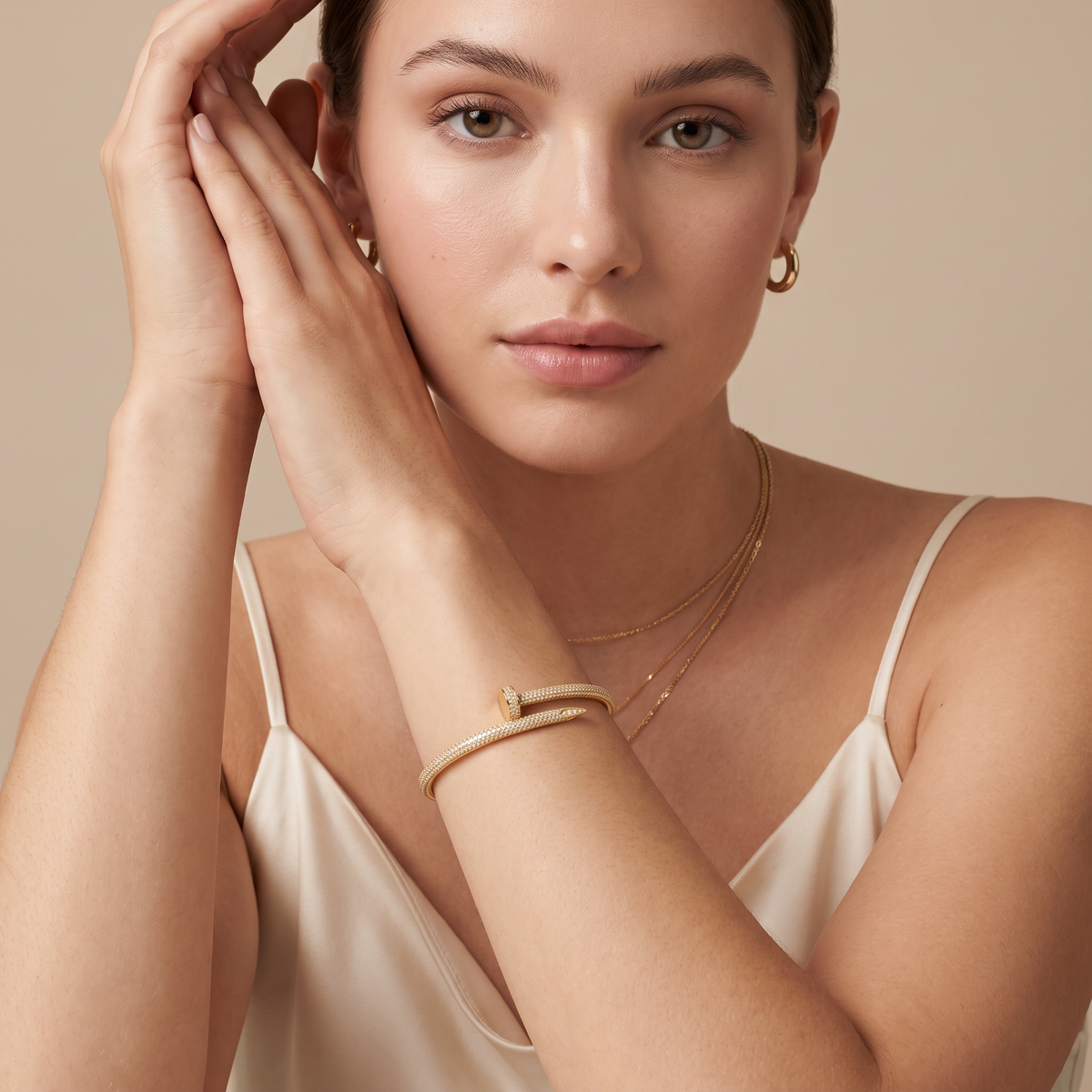 Juste Un Clou Pavé Diamonds Bangle Bracelet