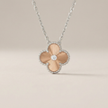 Rose And White Alhambra Holiday 1 Diamond Pendant Necklace
