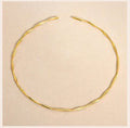 Gold Tone Twisted Choker Necklace