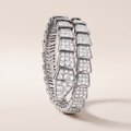Serpenti White Pavé Diamonds Double Wrap Bracelet