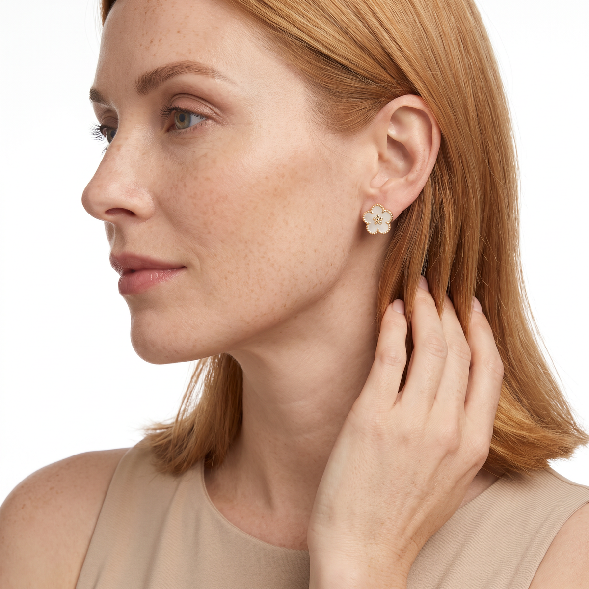 Spring Lucky Alhambra Blossom Motif Earrings