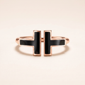 T Black Onyx Wire Ring