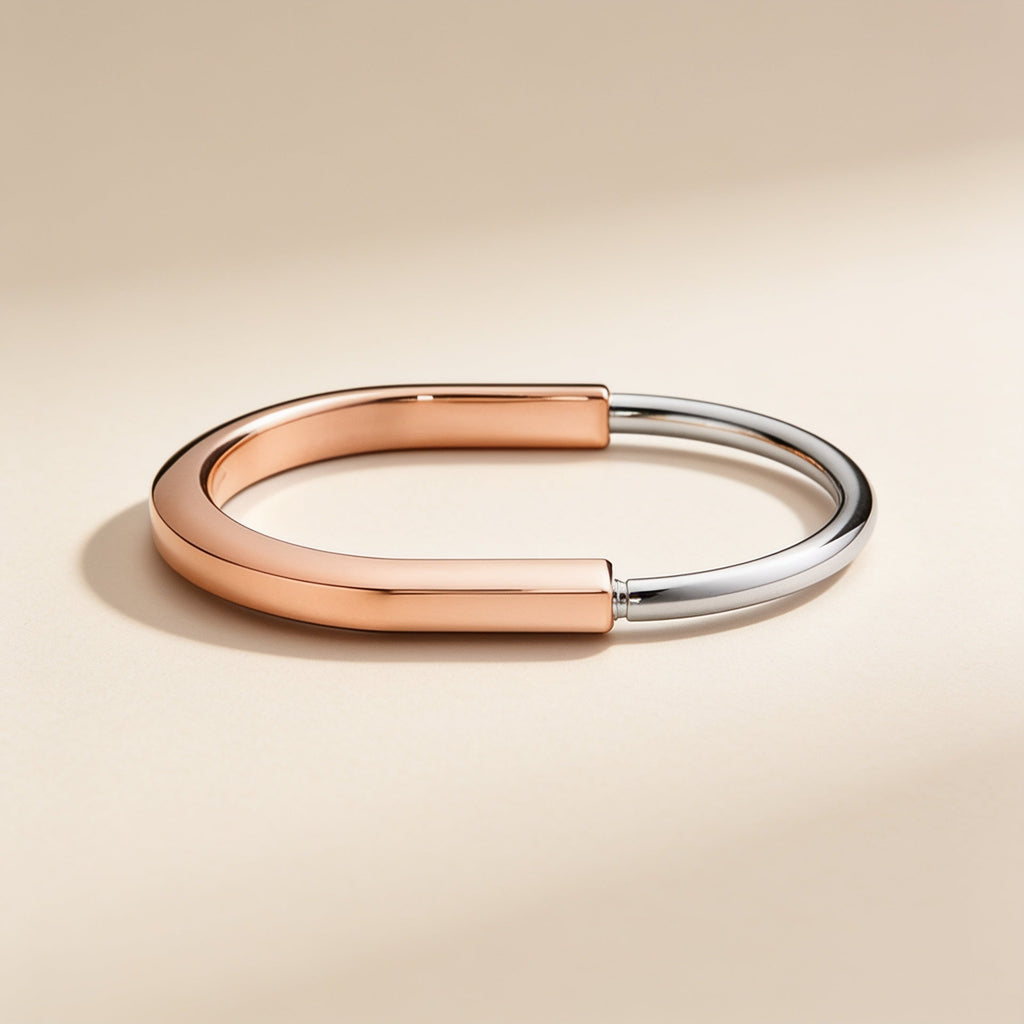 T Lock Bangle in Rose Bracelet