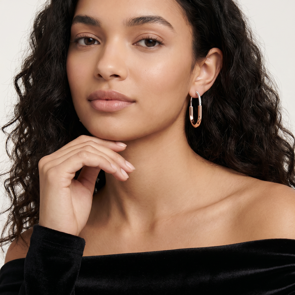 T Lock Extra Large Hoop Earrings