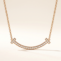 T Medium Pavé Pendant Necklace