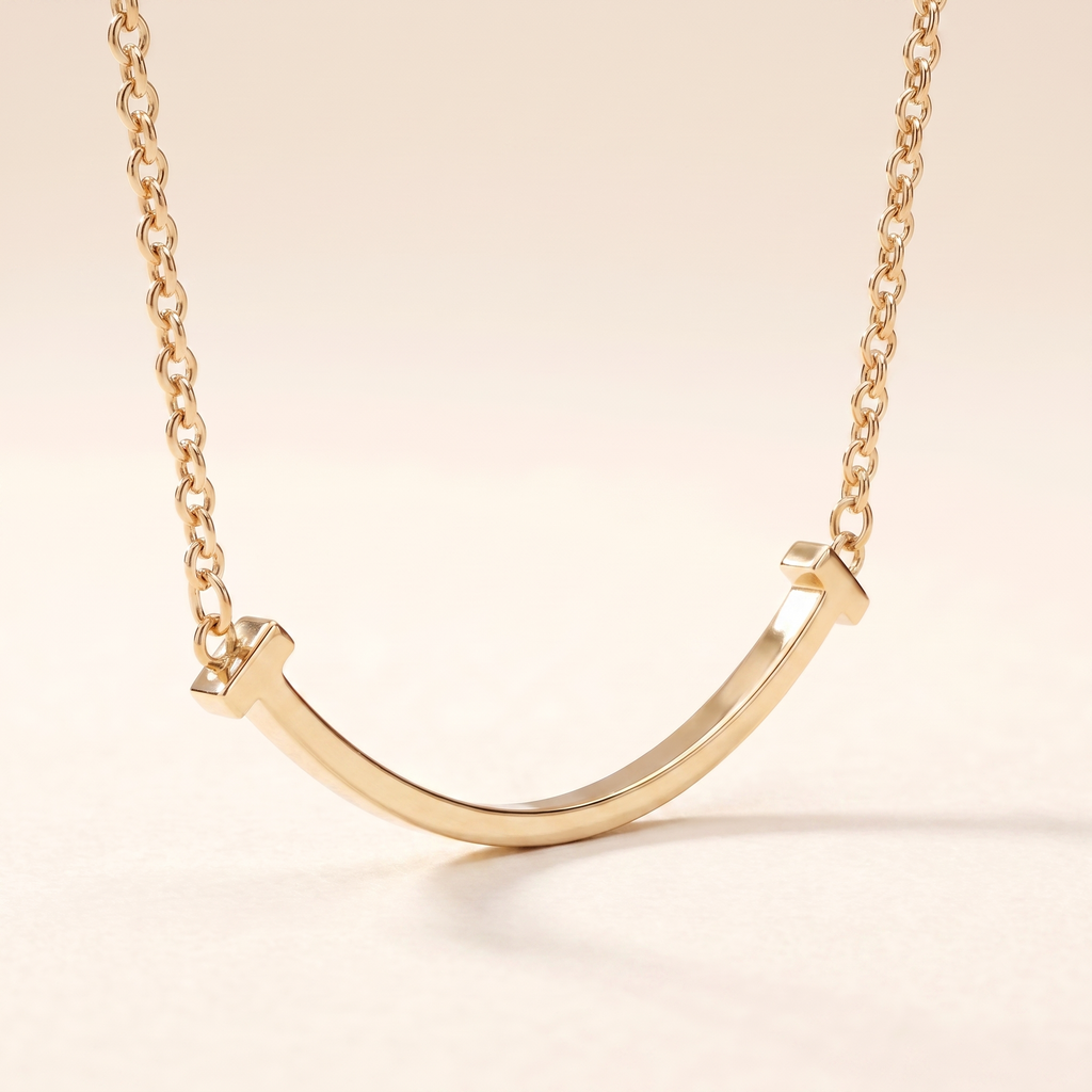 T Smile Pendant Necklace
