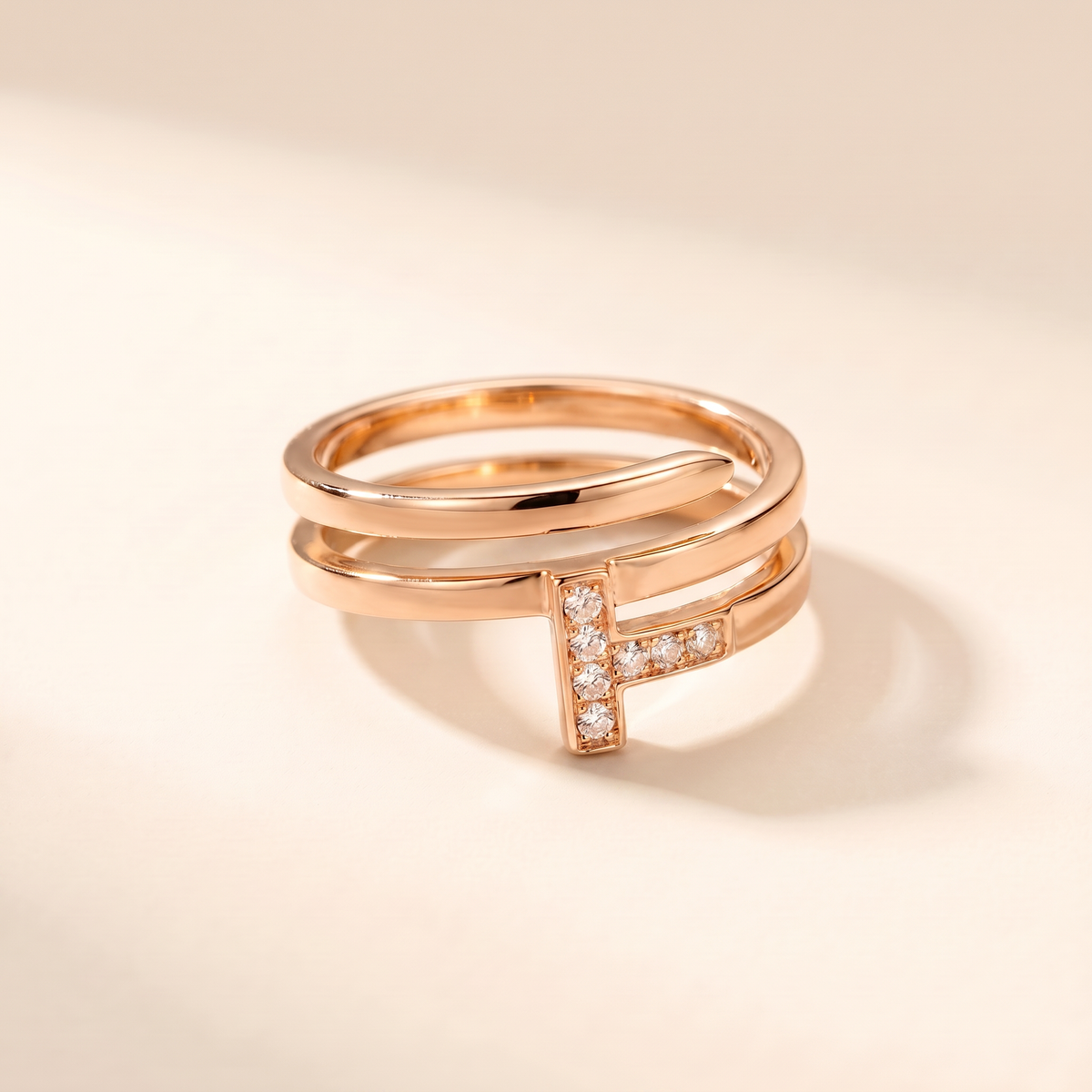 T Wrap Pavé Diamonds Ring