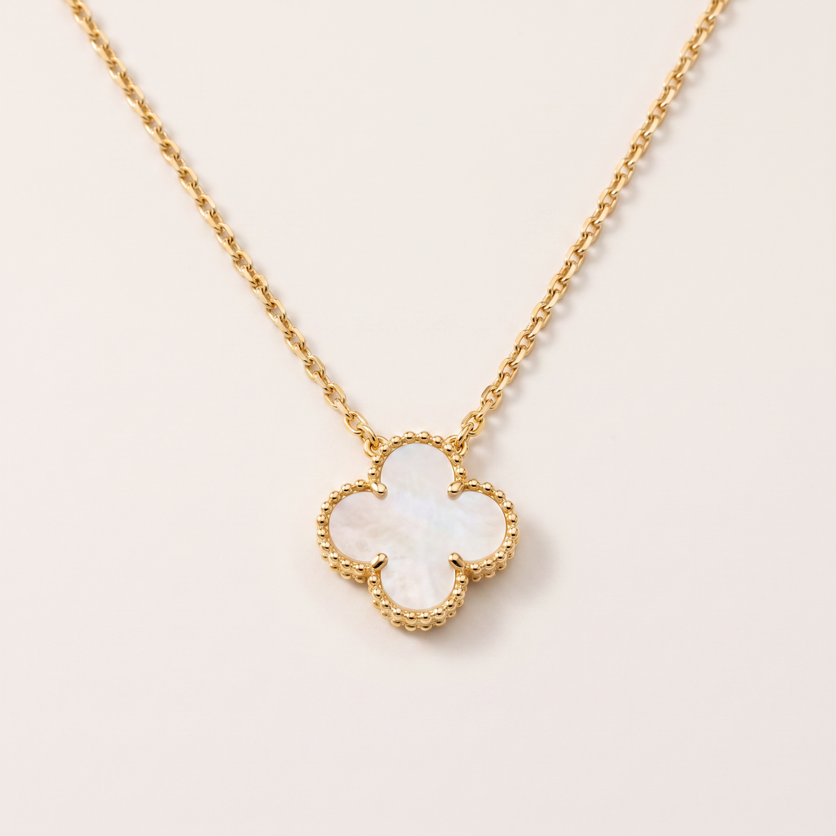 Vintage Alhambra 1 Pearl Motif Necklace
